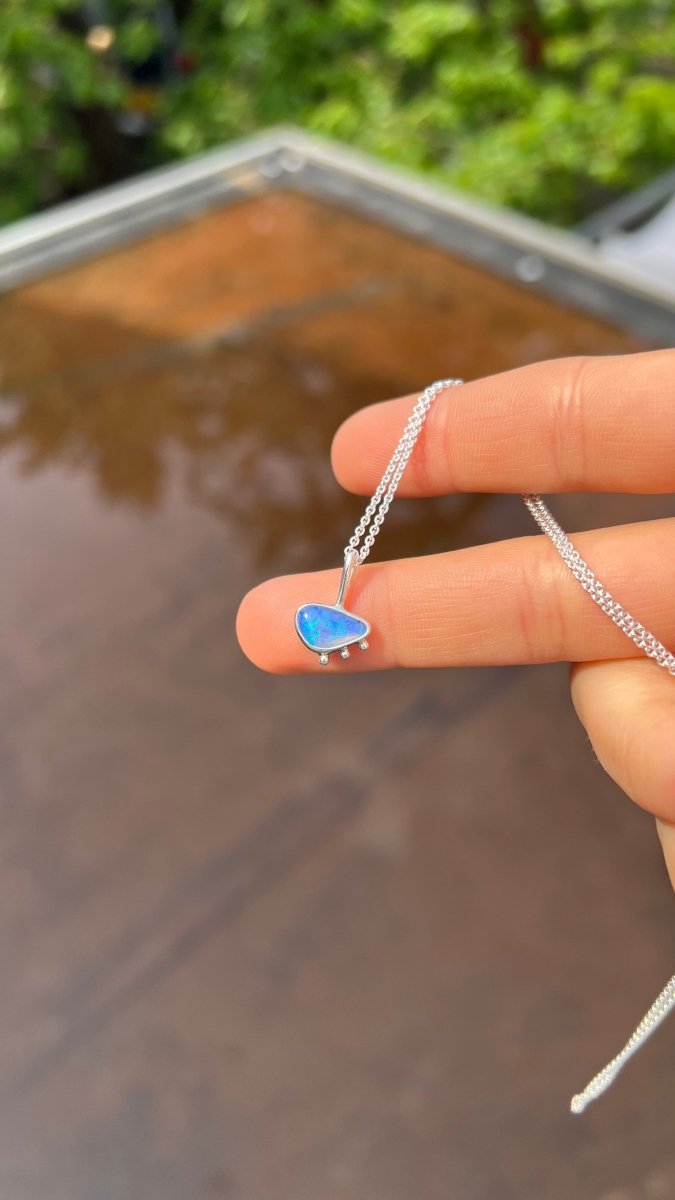 Ocean Whisper - Opalkette aus 925 Sterling Silber - Masterpiece Opals Store