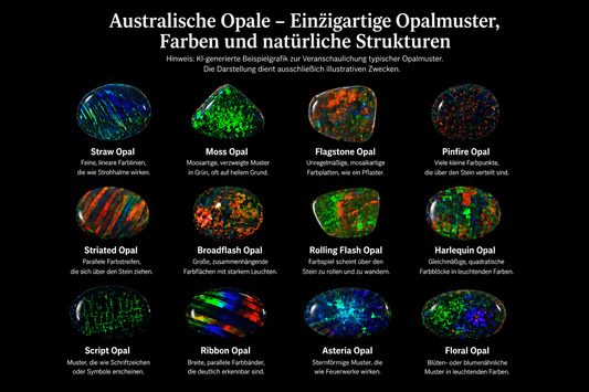 Die seltensten Opalmuster – Harlequin, Ribbon & Chinese Writing - Masterpiece Opals Store