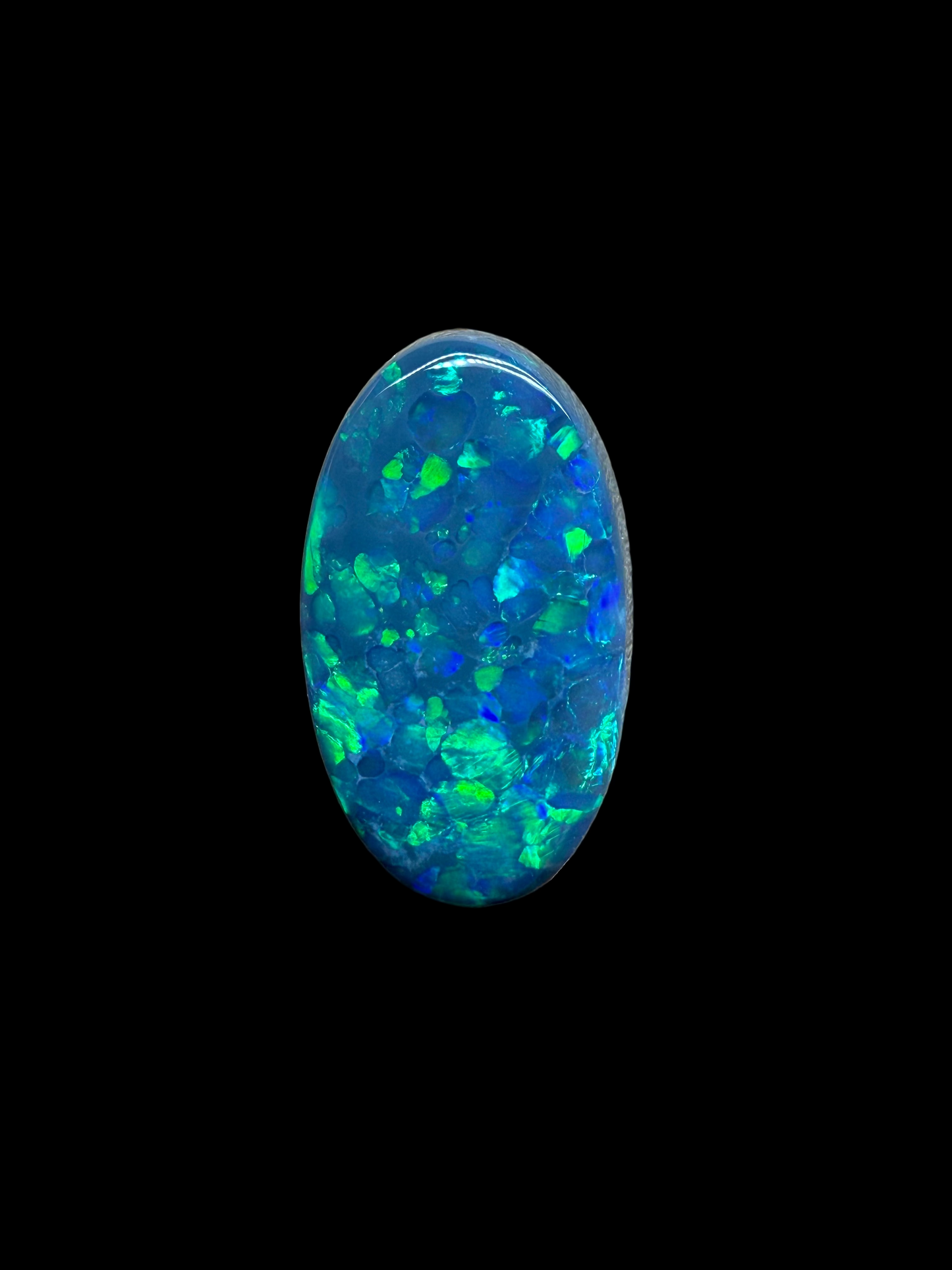 2.1ct Solid Black Opal Flagstone