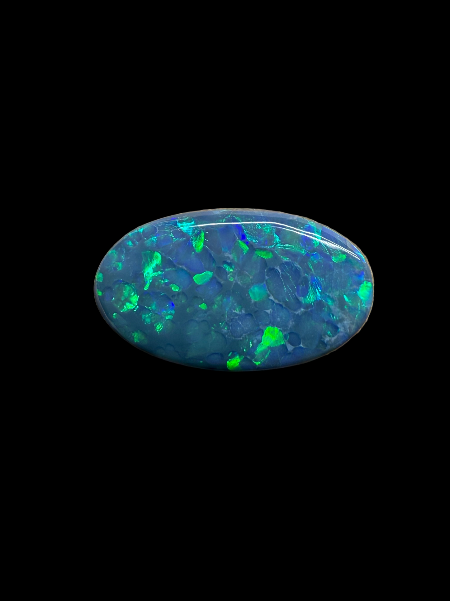 2.1ct Solid Black Opal Flagstone