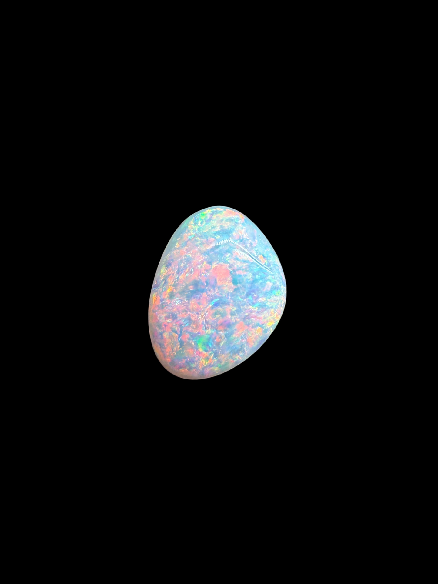 2.5ct White Opal Pink fire