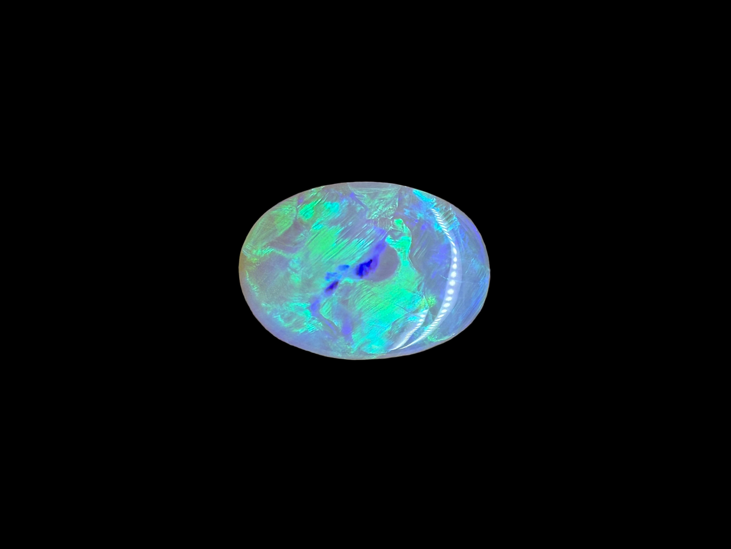 1.9ct Dark Crystal Opal blue green