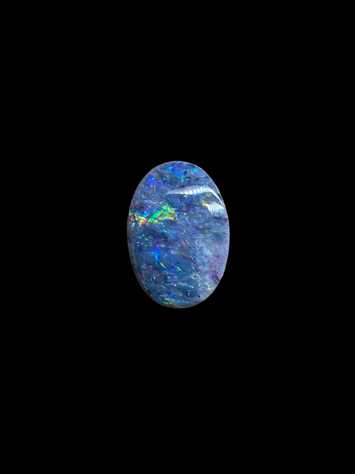 0.8ct Solid Black Opal violett Body