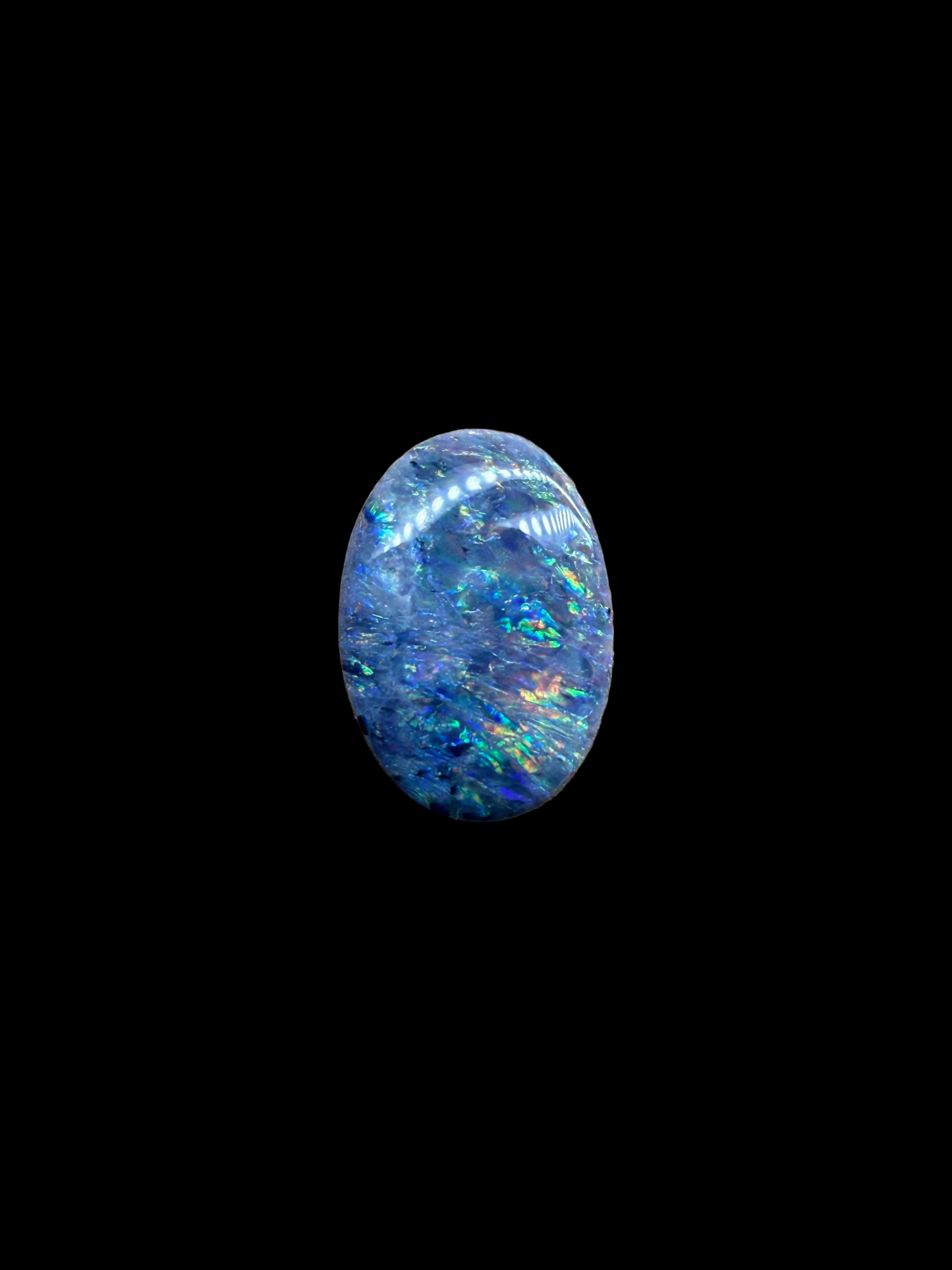 0.8ct Solid Black Opal violett Body