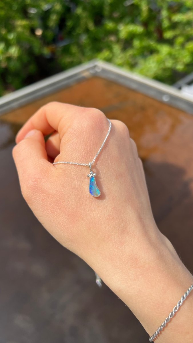 Ocean Veil – Opalkette aus 925 Sterling Silber - Masterpiece Opals Store
