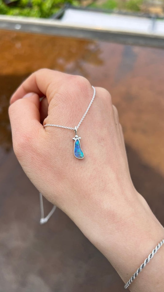 Ocean Veil – Opalkette aus 925 Sterling Silber - Masterpiece Opals Store