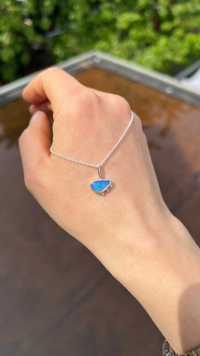 Ocean Whisper - Opalkette aus 925 Sterling Silber - Masterpiece Opals Store