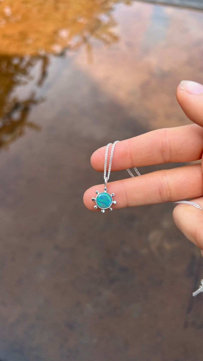 Solara Opal – Opalkette aus 925 Sterling Silber - Masterpiece Opals Store